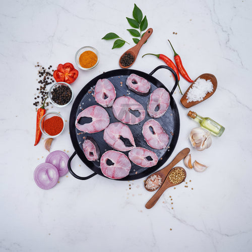 Murrel fish slices displayed on a clean, elegant background with nutrient icons and premium taglines, highlighting hygiene, freshness, and VTF’s safe‑food quality standards